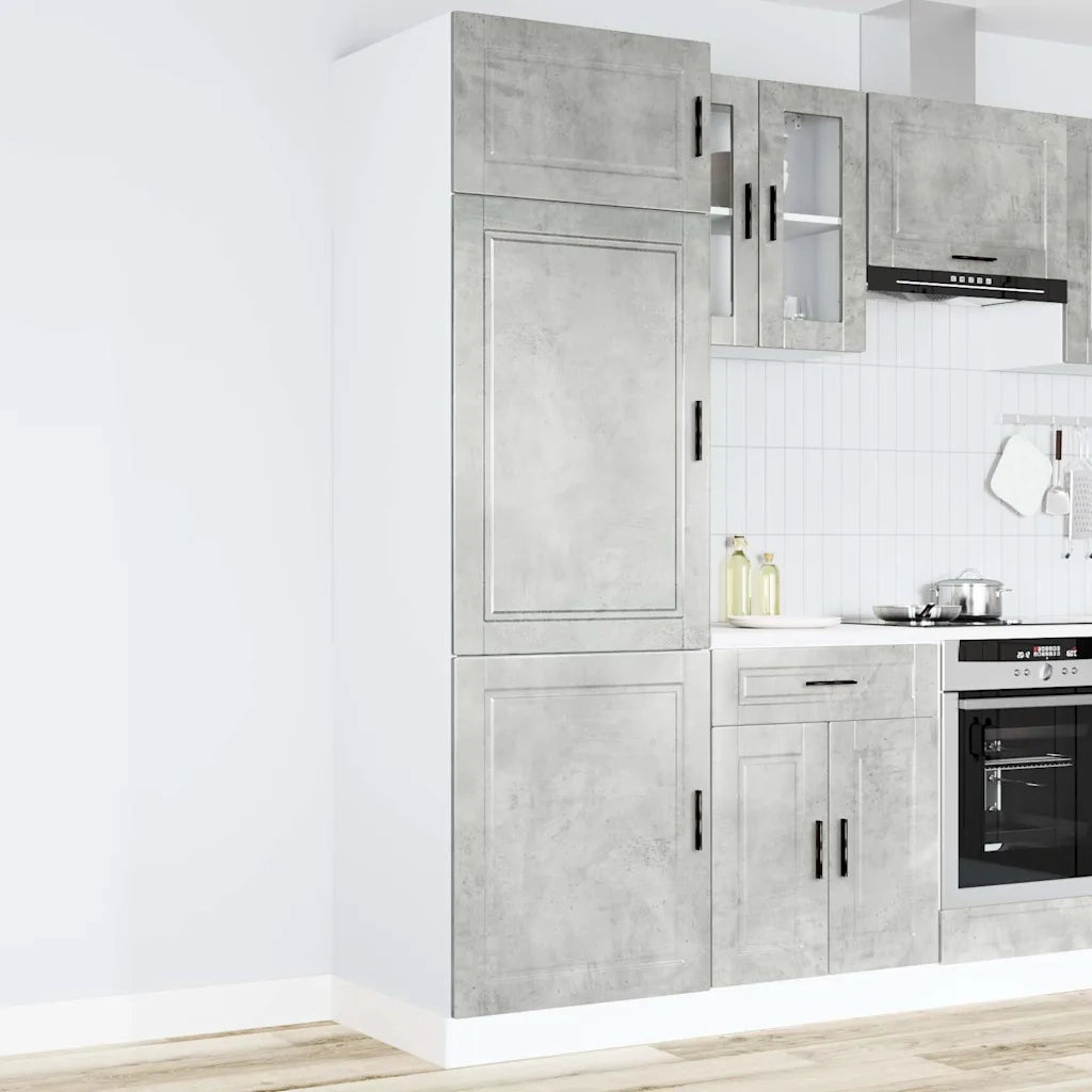 Armadio da Cucina Porto Grigio Cemento in Legno Multistrato