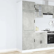 Armadio da Cucina Porto Grigio Cemento in Legno Multistrato