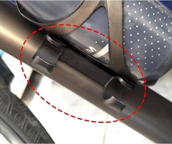 Pompa per bicicletta da montagna, leggera, facile da installare, clip per pompa, 9,5 x 5,7 cm, 18 g, senza viti