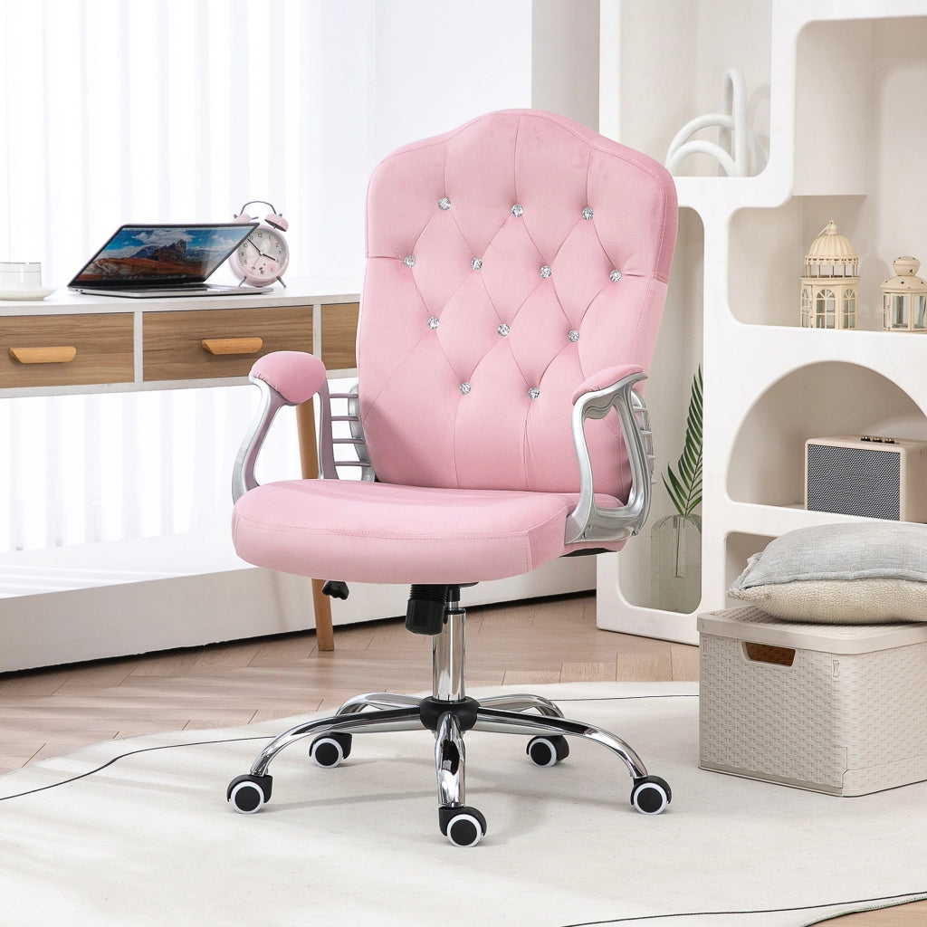 Sedia da ufficio rosa con funzione oscillante