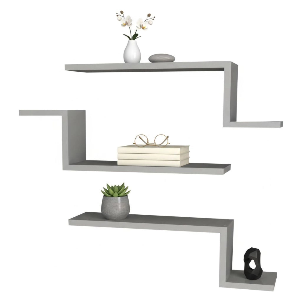 Baku, Mensola un Ripiano, 56x15x18h cm Bianco