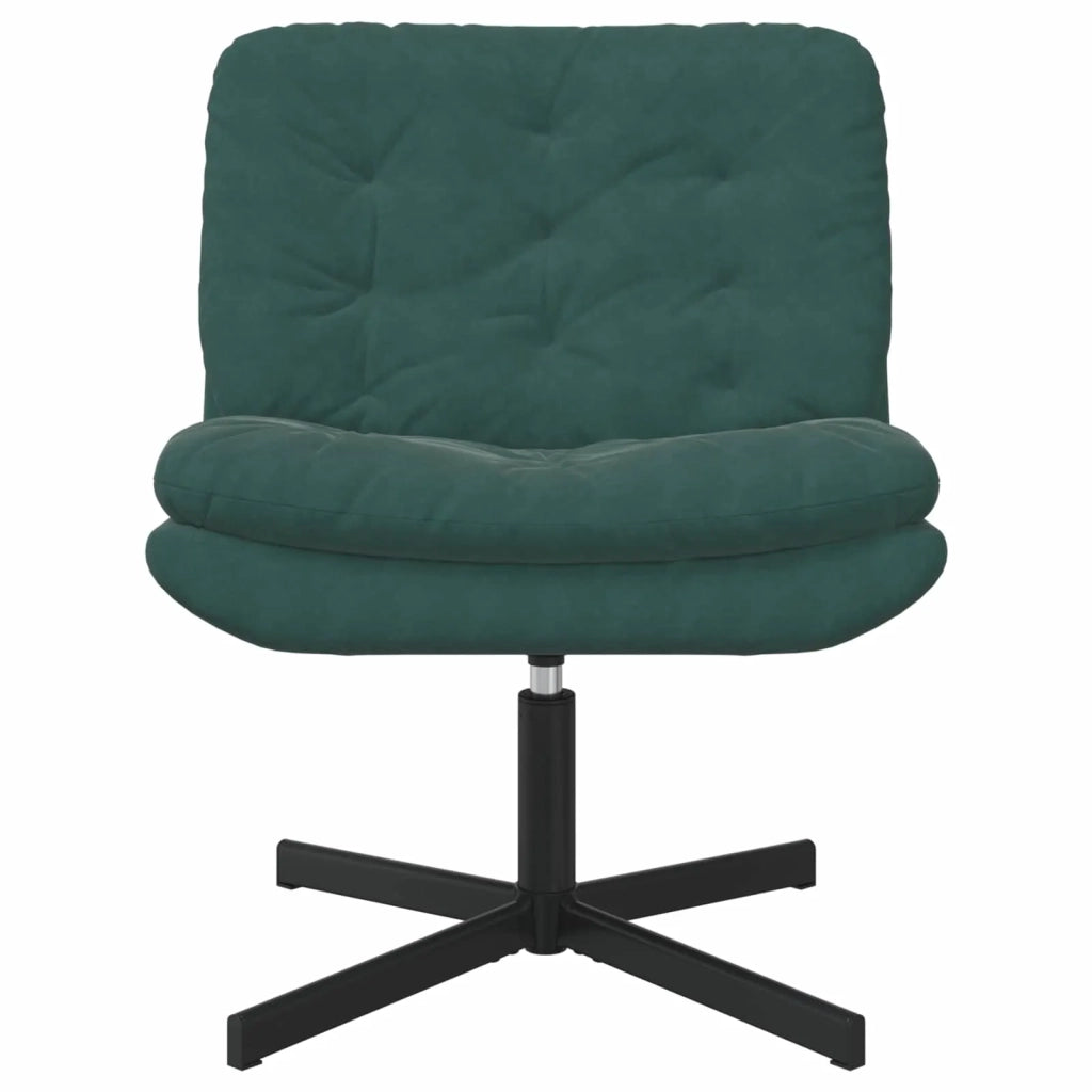 Poltrona Relax con Base-Poltroncina Girevole Verde Scuro 63 x 75 x 76 cm