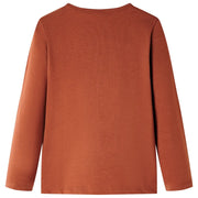 Maglietta da Bambina a Maniche Lunghe Cognac 116 13556