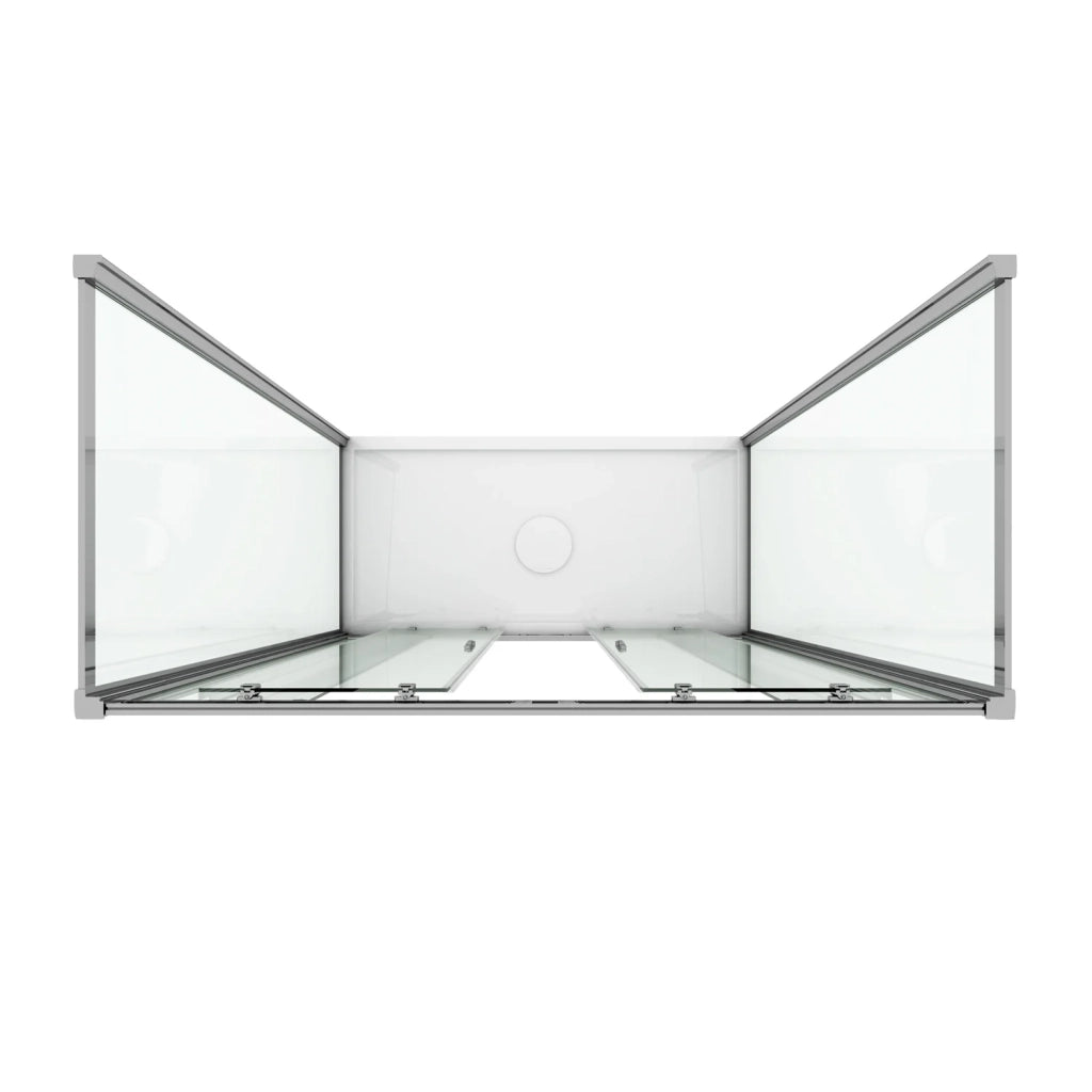 Box Doccia 3 lati 80x160x80 CM H185 trasparente mod. Replay Trio 2 Ante