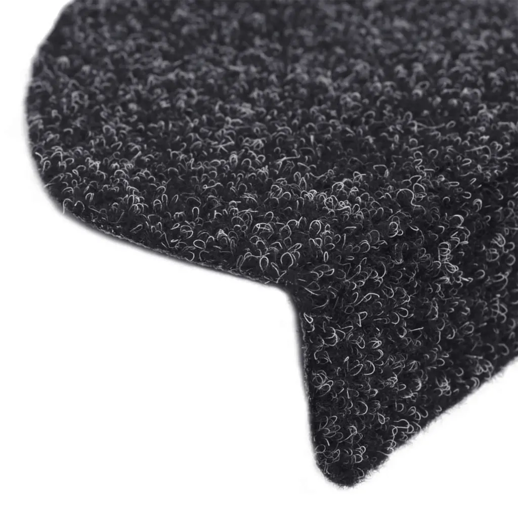 Tappetini per Scale Adesivi 5 pz 65x21x4 cm Neri Agugliati cod mxl 68493