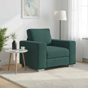 Poltrona Sofa Verde Scuro 100 cm Tessuto 4105212
