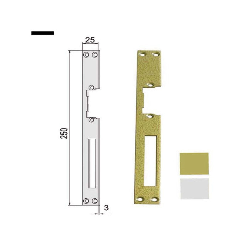 Contropiastra Incontro Elett.Oro 05001-00-0 Cisa