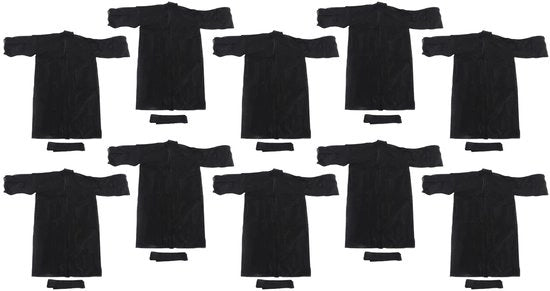 Kit di 10 vesti da bagno per saloni di bellezza - stoffa non tessuta - leggera - traspirante - cintura - impermeabile