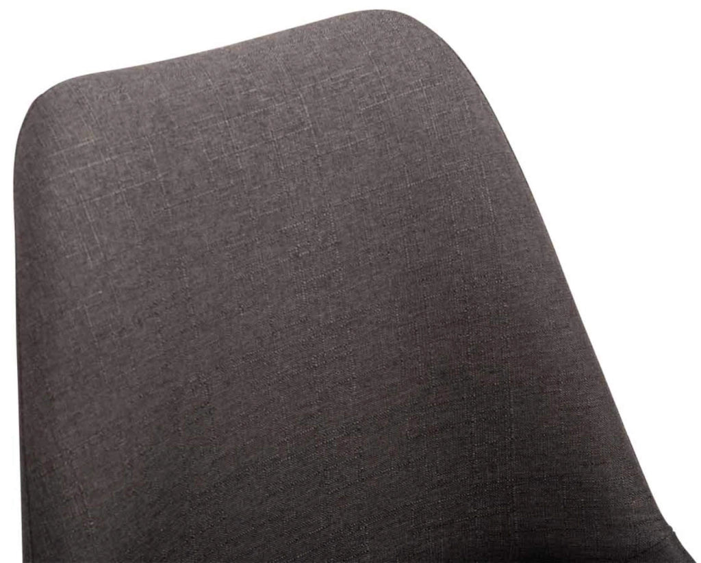 Set di 4 sedie da pranzo in tessuto Maverick grigio scuro,bianco