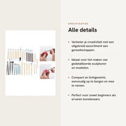 Set di utensili 36 pezzi - Utensili per creta ceramica - Strumenti per la scultura - Alta qualità - Lavorare in modo efficiente - Esperienza di vita migliorata - Modello di utensili
