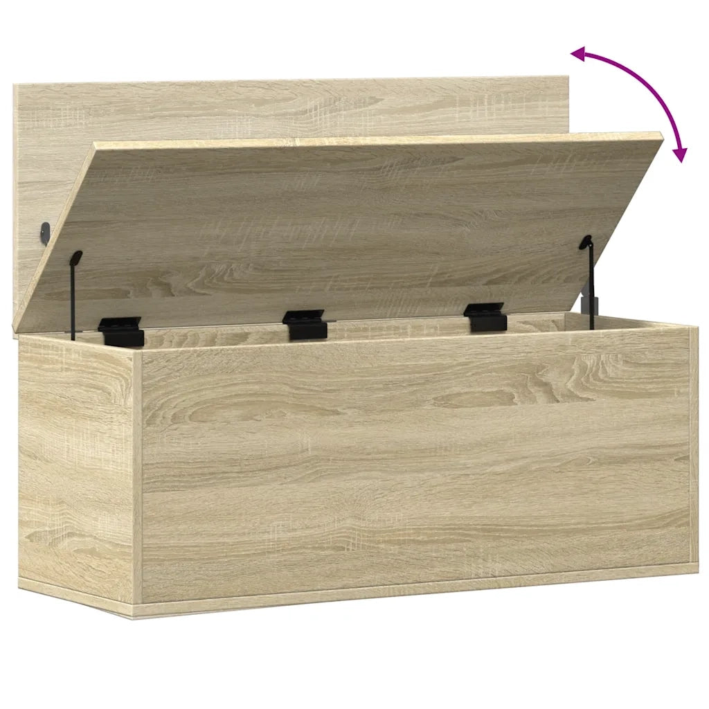 vidaXL Contenitore Portaoggetti Rovere Sonoma 90x35x35cm in Truciolato