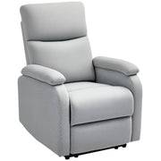 Poltrona reclinabile relax con poggiapiedi e schienale regolabile ¨C zephmum ¨C grigio tessuto