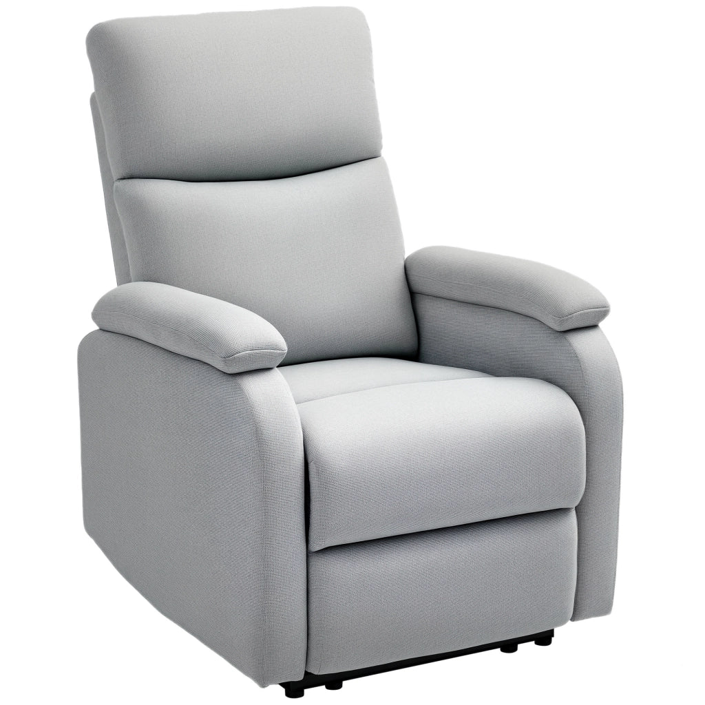 Poltrona reclinabile relax con poggiapiedi e schienale regolabile ¨C zephmum ¨C grigio tessuto