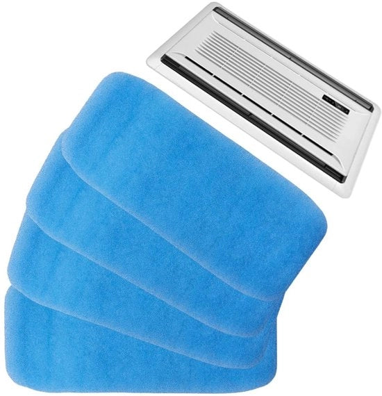 Filtro dell'aria riciclabile 4 pezzi - Filtro in cotone - Lavabile/riutilizzabile - Filtro per RV/AC/forno - 14 x 33 x 1,5 cm - Protezione dalla polvere - Filtro dell'aria