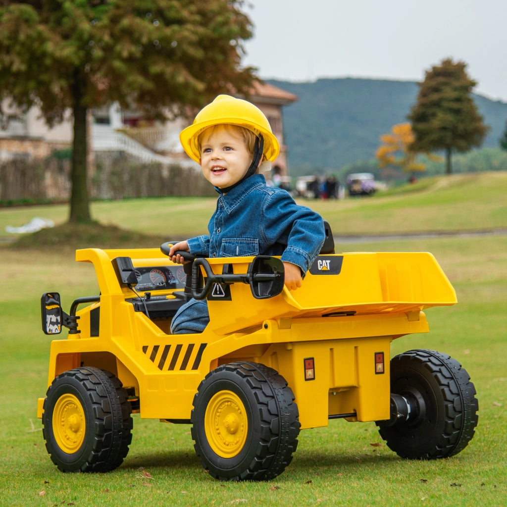 Camion Giocattolo Caterpillar con Telecomando ¨C zephmum ¨C 110x70.5x61.5 cm, Giallo