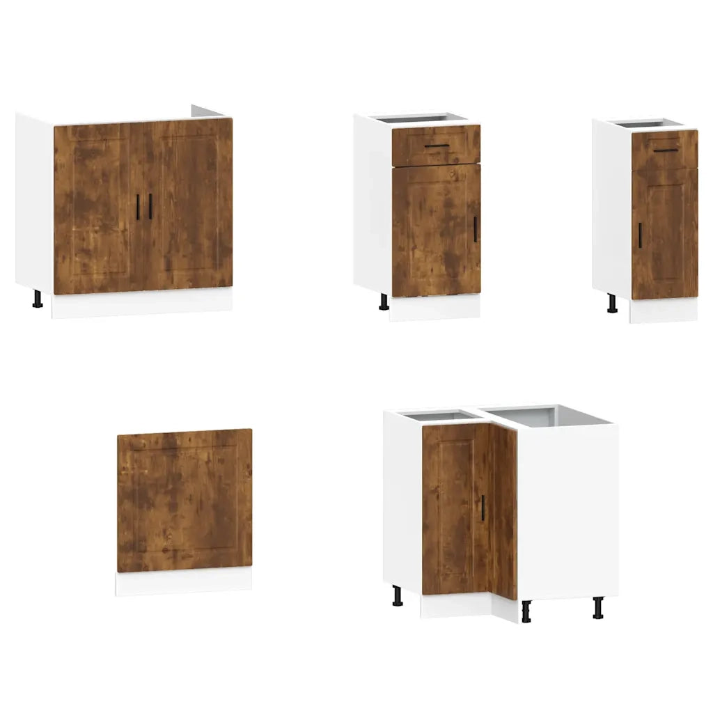Set Mobili da Cucina 11 pz Porto Rovere Fumo in Truciolato 3314966