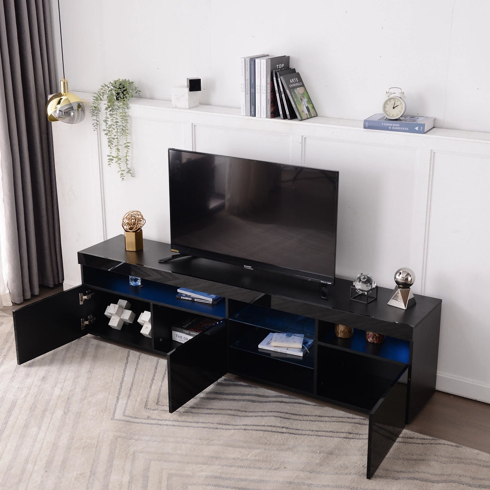 Mobile TV per TV fino a 55 pollici - Xylo - Pannello luminoso a LED, nero