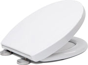 Braccio di toilette con meccanismo softclose, funzione Quick-Release per la facile pulizia, forma O, bianco, braccio di toilette con sospensioni regolabili, versione in plastica