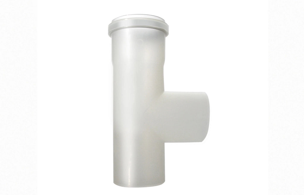 RACCORDO MONO-PARETE A TEE IN PPs  LINEA CONDENSAZIONE- Diam. 100- STABI- pezzi 1