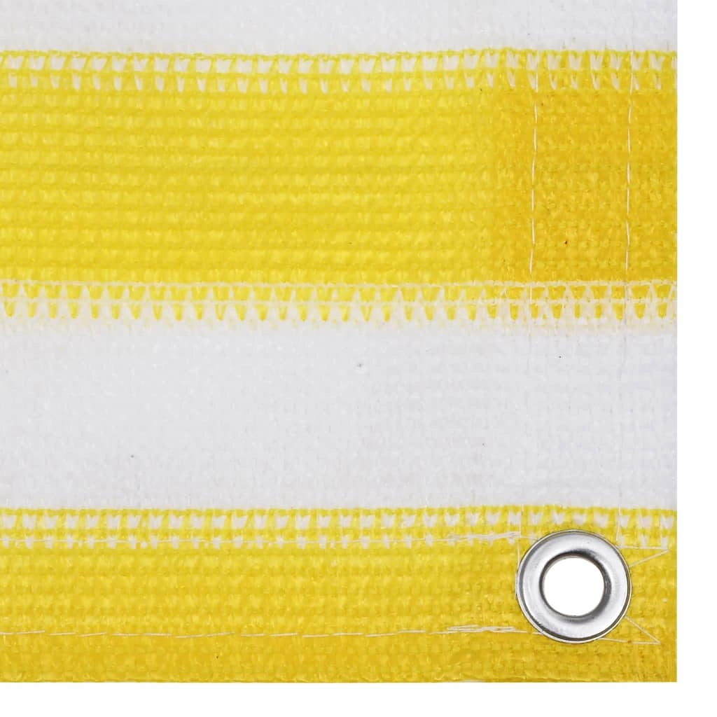 Schermo per balcone schermo per la privacy 120 x 600 cm HDPE giallo e bianco 02_0010210