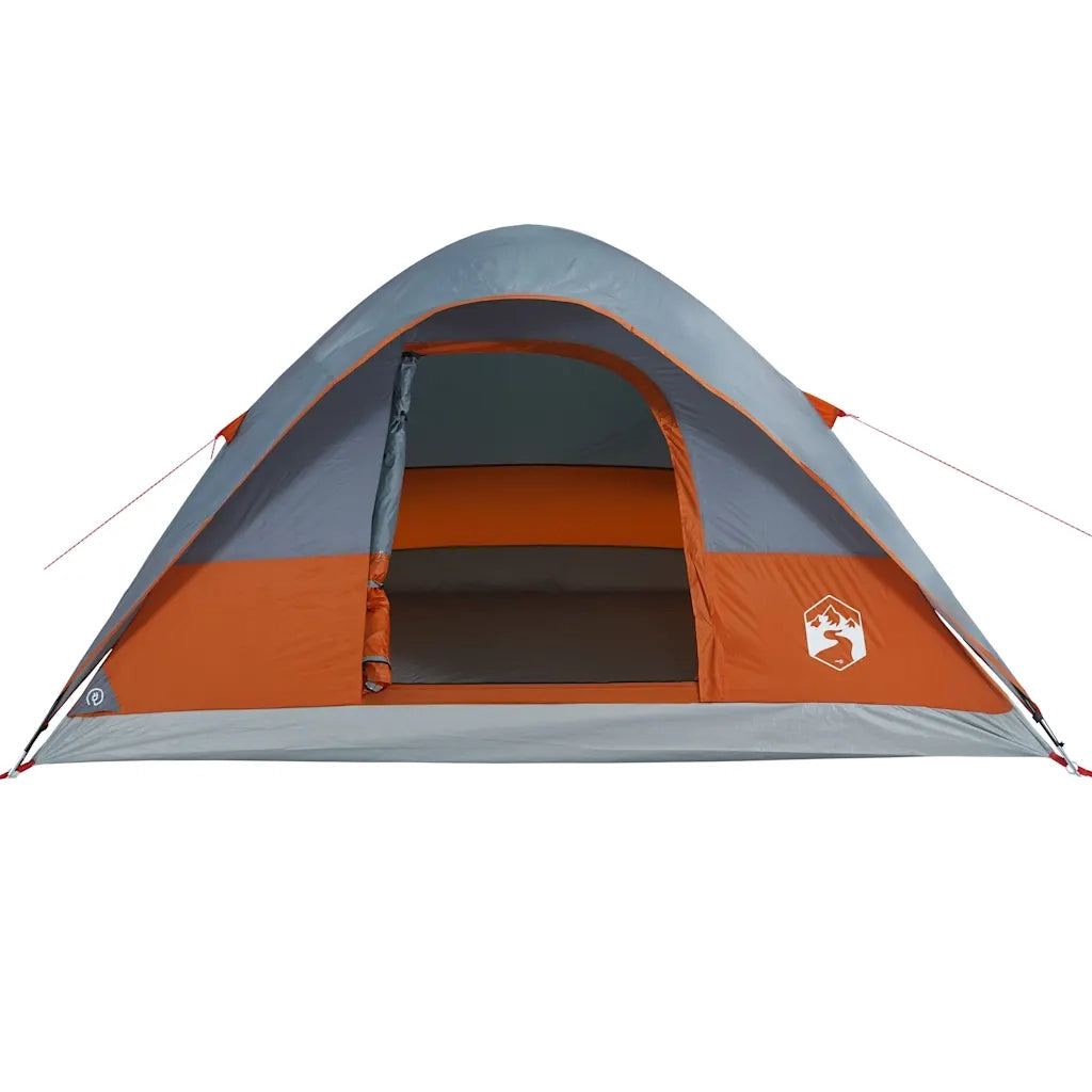Tenda Familiare a Cupola 6 Persone-Tenda da campeggio Arancione Impermeabile 324001