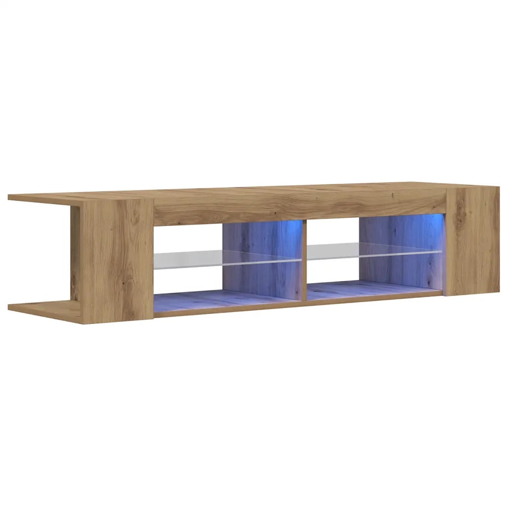 Mobile Porta TV con LED Artigianale 135x39x30 cm Truciolato 856324