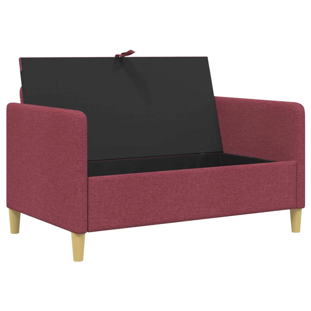 Divano con Storage Rosso Vino 122 x 78 x 87 cm Poliestere 42036894