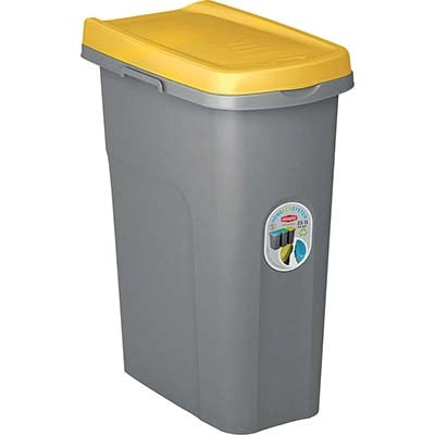 PATTUMIERA IMMONDIZIA ECO SYSTEM STEFANPLAST  GIALLO LT 25 CM 39X24 H.CM 51