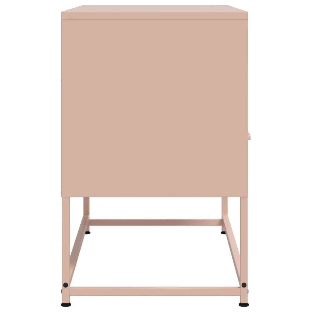 Mobile TV-Credenza per TV-Console TV Rosa 68x39x60,5 cm in Acciaio 994575