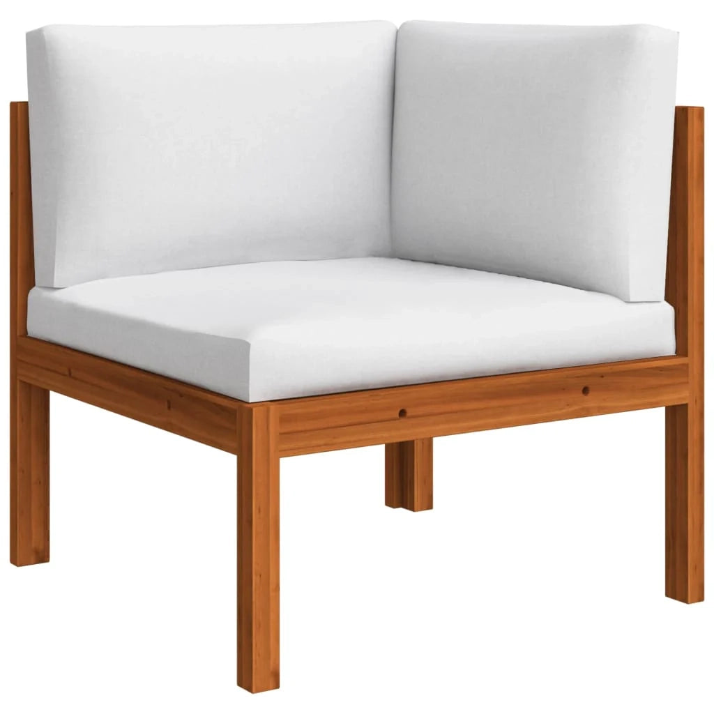 Set di mobili da giardino mobili da esterno 7 pezzi con cuscini crema legno massello di acacia 02_0017170