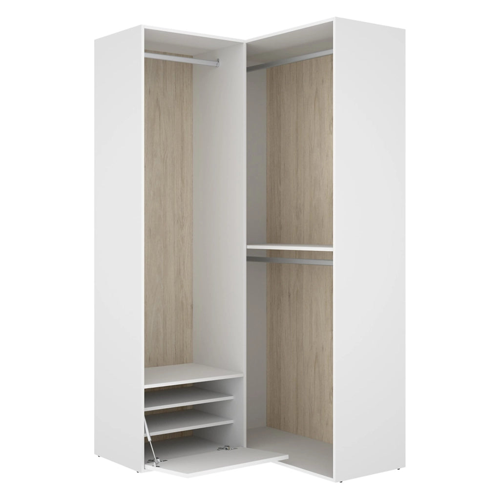 Armadio Camera da Letto Evansdale, Guardaroba Grande Modulabile, 105x205h cm Bianco