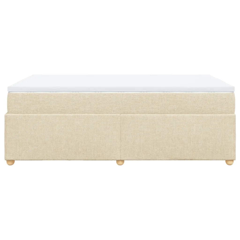 Giroletto a Molle con Materasso Crema 120x190 cm in Tessuto 3285364