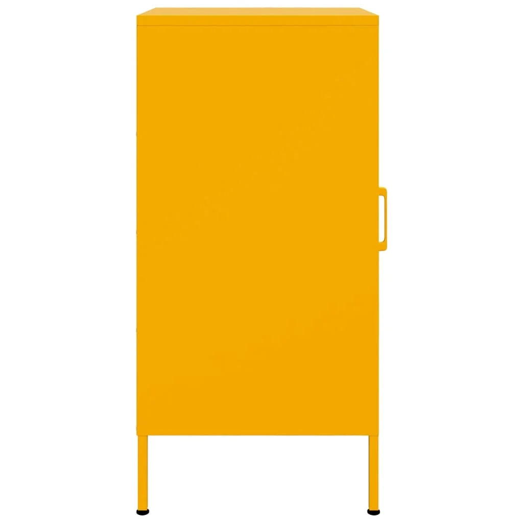 Buffet credenza cassettiera armadio mobile contenitore organizer per cucina soggiorno salotti set da 2 giallo senape 36 x 39 x 79 cm acciaio giallo 02_0036882