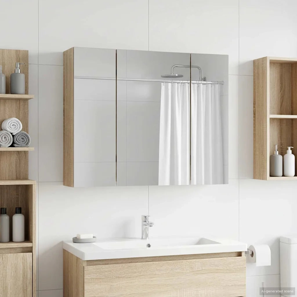 Mobiletto per specchio da bagno Rovere Sonoma 60 x 14,5 x 50 cm 889073