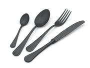 Servizio Set di Posate 24 Pezzi in Acciaio 18/10 PVD Eme Royal Retrò Black