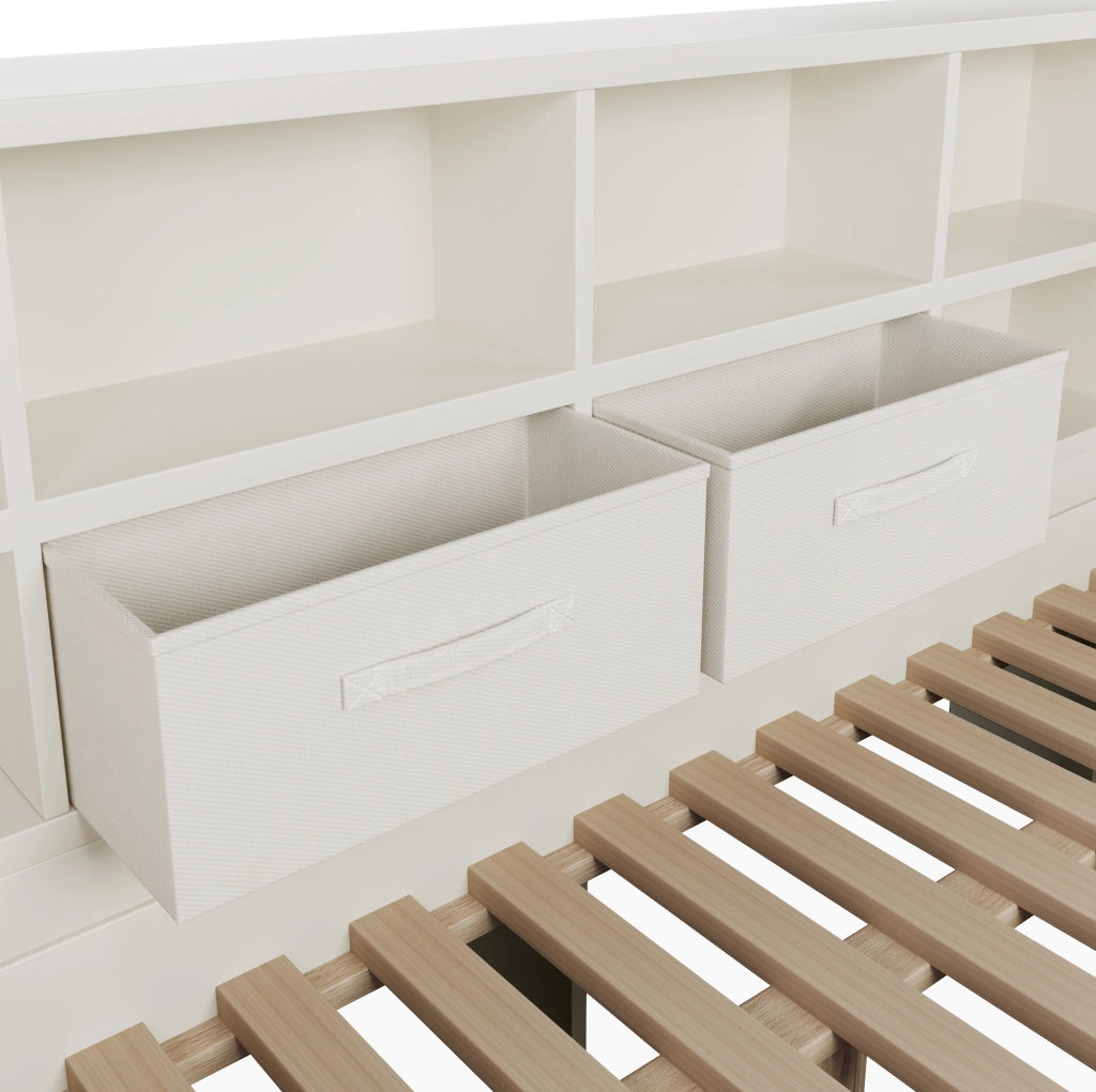 Letto 140x200 con letto estraibile, 8 vani e USB/Type-C