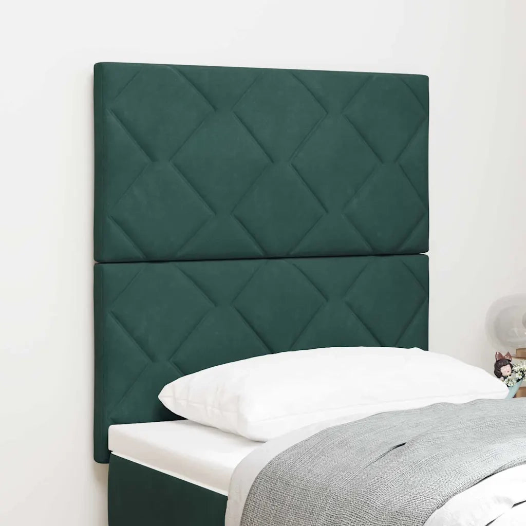 Testiera Verde Scuro 80 cm Velluto 3337883