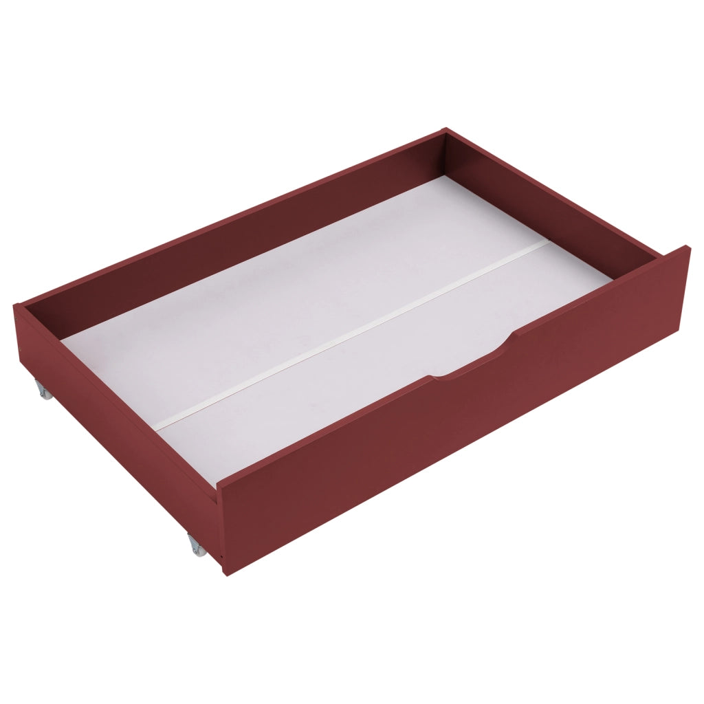 Letto per bambini 190x90cm in terracotta con cassetti ADAM