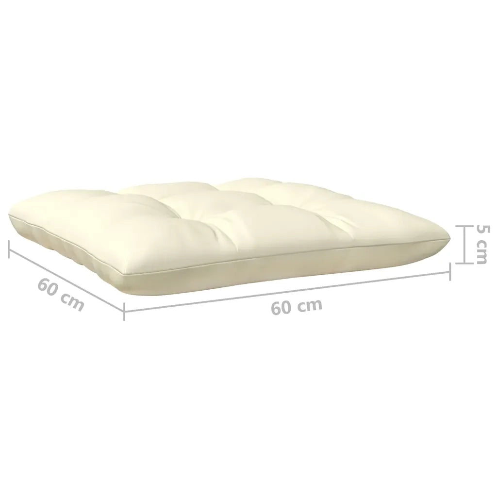 Divano da esterno-Divano da Giardino a 2 Posti con Cuscini Crema Massello di Pino 944821