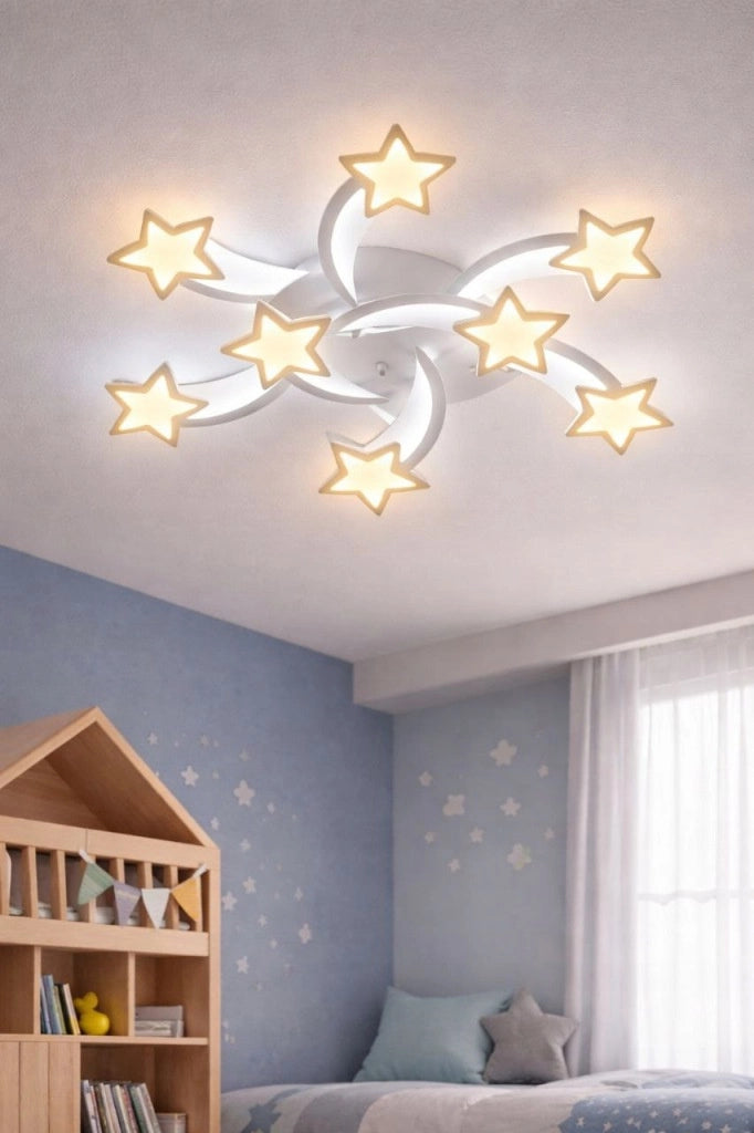 Plafoniera LED bianca stelle 18 luci 252W Vargo