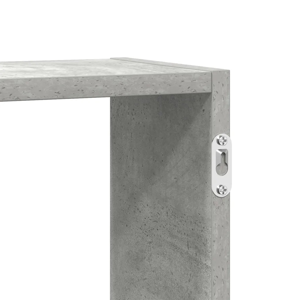 vidaXL Mensola a Cubo da Parete 5 Scomparti Truciolato Grigio Cemento