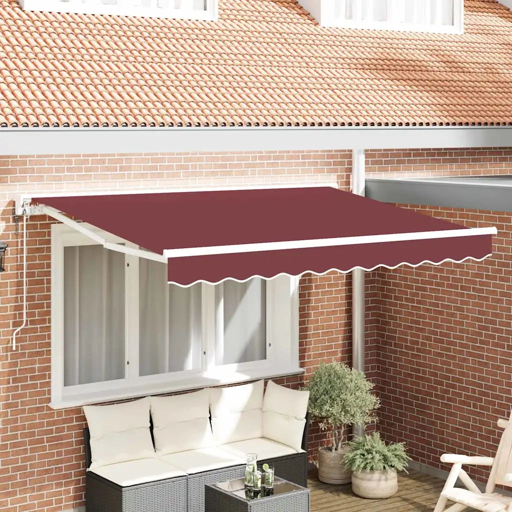 vidaXL Tenda Retrattile Borgogna 250x200 cm Tessuto