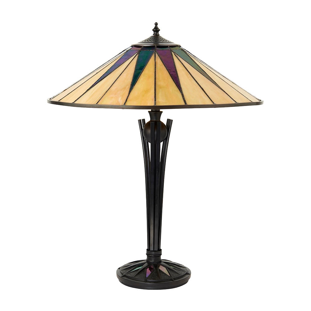 Lampada da tavolo Tiffany Dark Star, vetro, 2xE27 60W