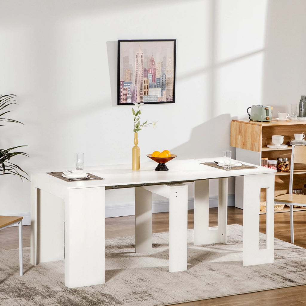 Tavolo da pranzo allungabile per 4-6 persone ¨C zephmum ¨C bianco 180x85x75 cm