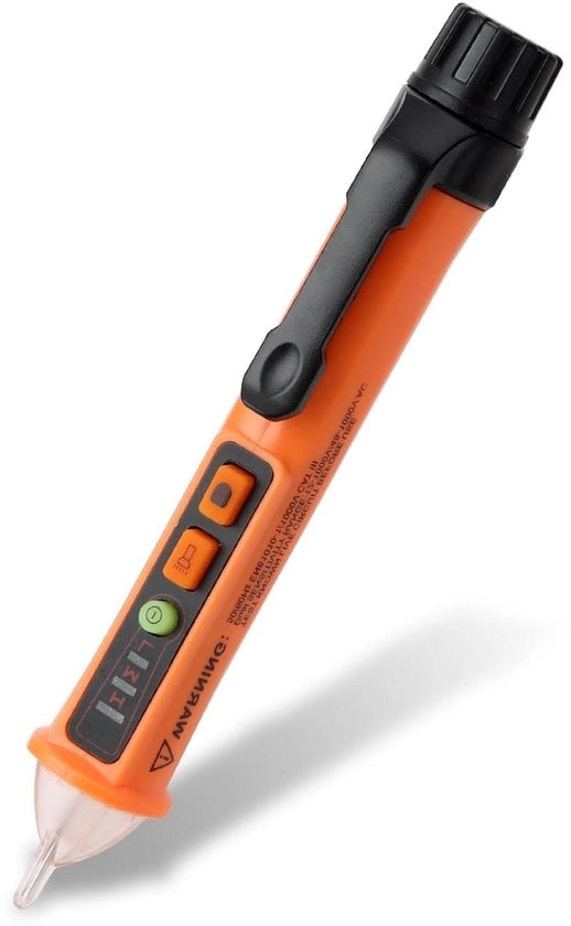 Magnetometro a contatto senza contatto con sensibilità regolabile - 12 V-1000 V/48 V-1000 V indicatore a LED allarme acustico spegnimento automatico funzione di illuminazione