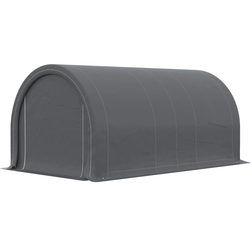 Box Auto da Esterno 500x300x240 cm in Acciaio zincato e Polietilene Grigio