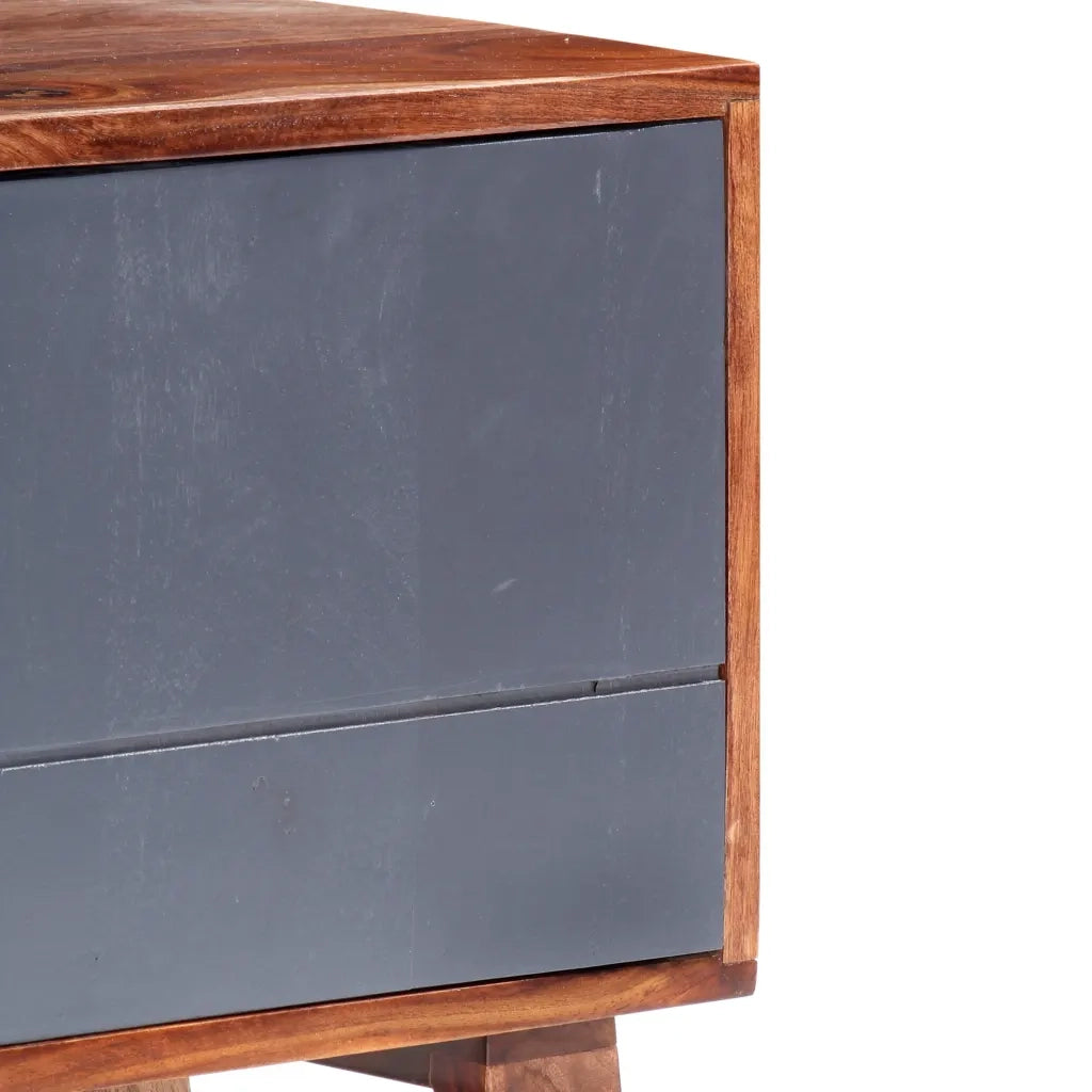 Mobile Porta TV-Mobile per TV-Credenza TV Grigio 140x30x45 cm in Legno Massello