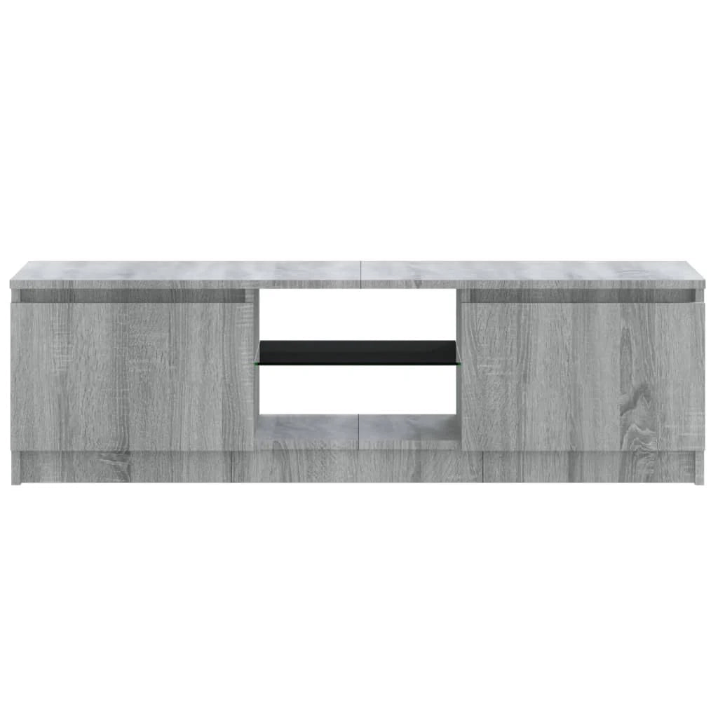 Mobile TV multimediale mensola TV credenza mobile TV sala da pranzo soggiorno camera da letto con luci LED Sonoma 120 x 30 x 35,5 cm grigio 02_0026796