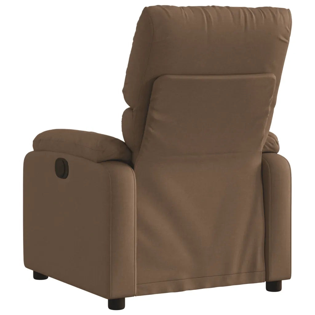 Poltrona Elettrica Reclinabile Marrone in Tessuto 3204804