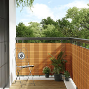Paravento da Balcone Marrone Chiaro 500x80 cm in Polyrattan